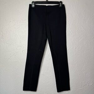 J.Crew Black Stretch Cropped Leggings Size 2  Business Casual RN77388 Zipper